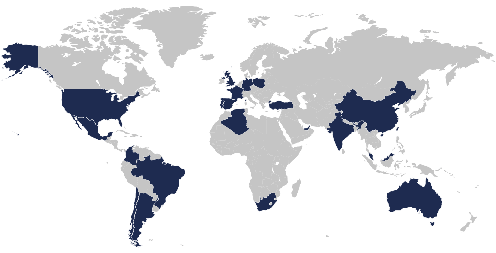 Velatia en el mundo